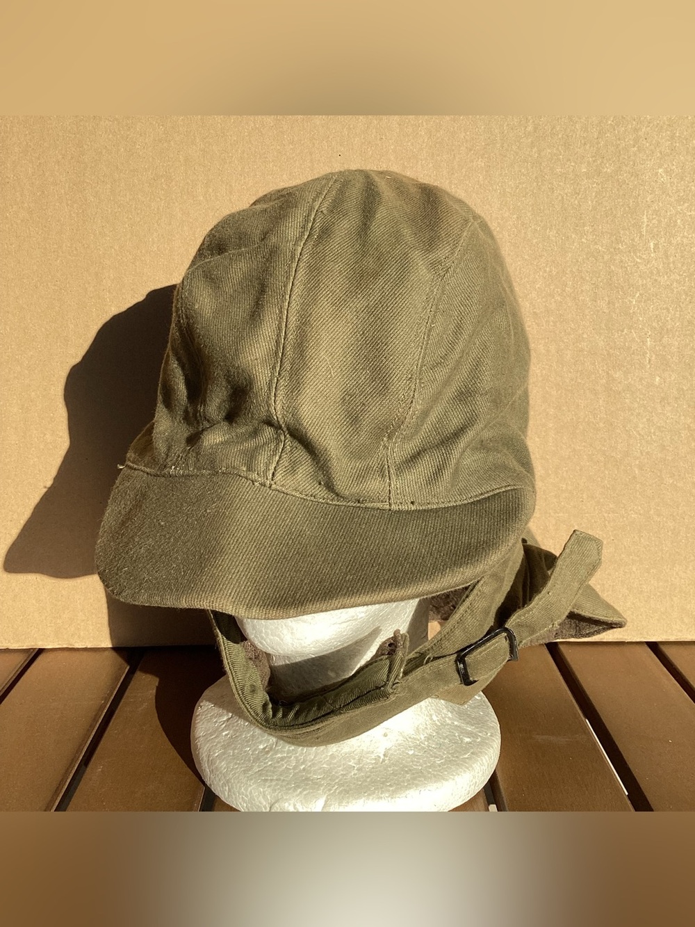 Vintage 1940s World War II US Navy Cold Weather Deck Foul Weather hat Size 7 1/2
